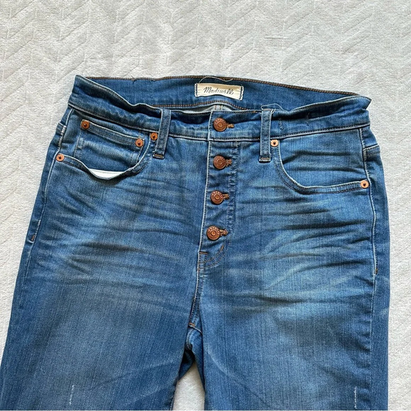 Madewell Cali Demi Boot Denim Jeans Distressed‎ Size 27 - Picture 4 of 9